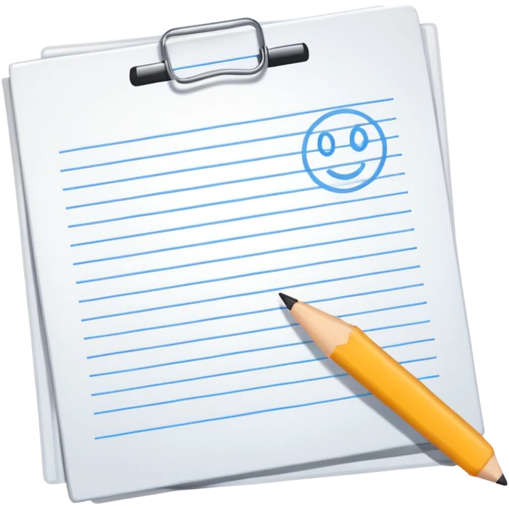 Sınav kağıdı emoji