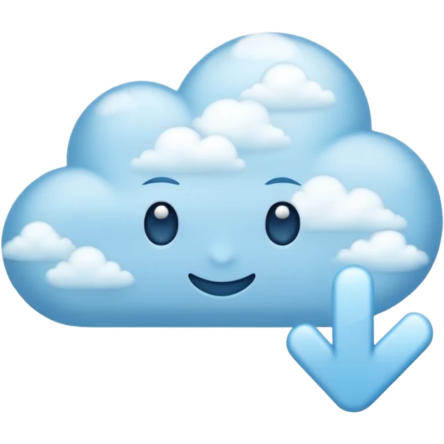 Cloudy blue checkmark  emoji