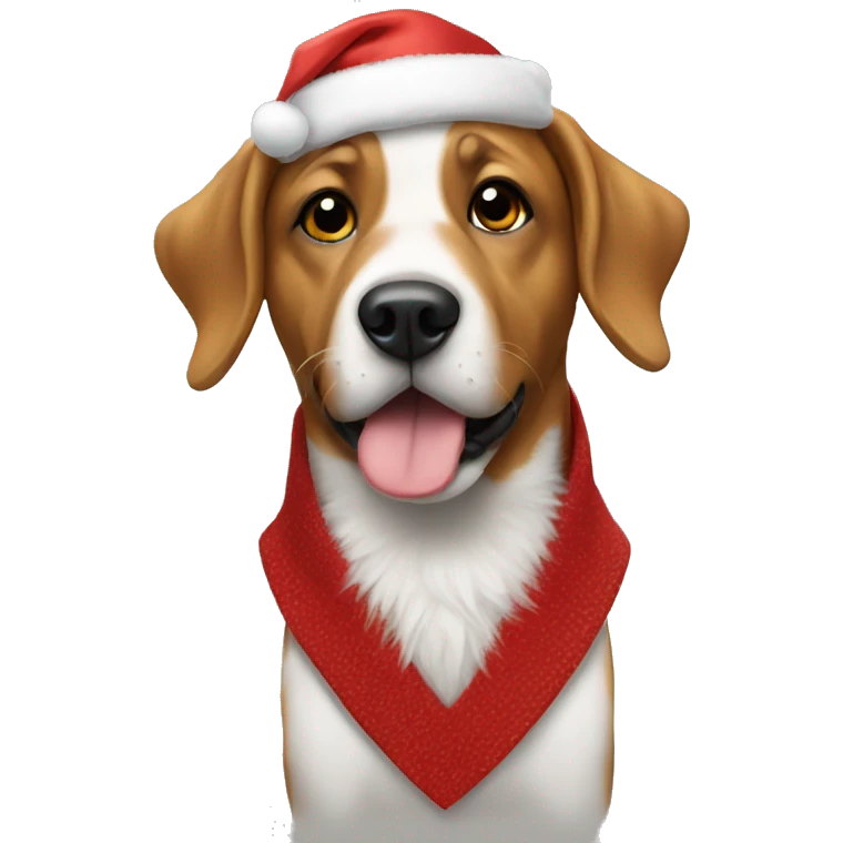dog in christmas suit emoji