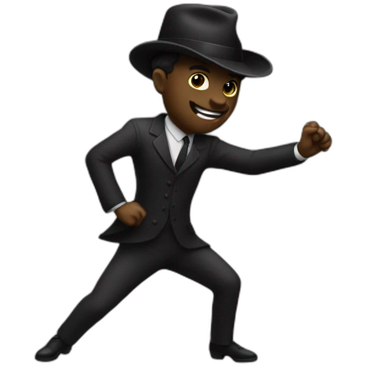 Noir qui danse emoji