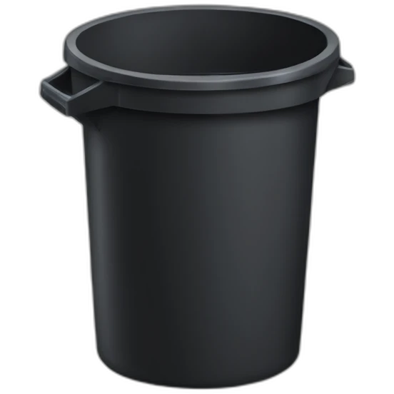 poubelle noir emoji