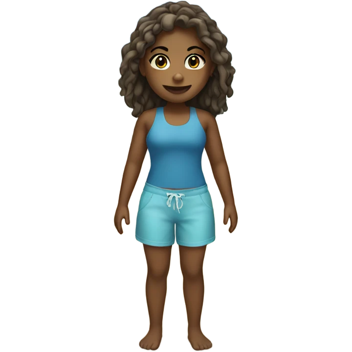 Girl in the beach emoji