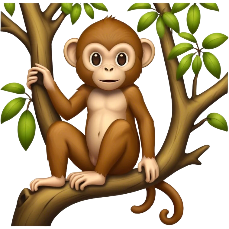 Monkey on a tree emoji