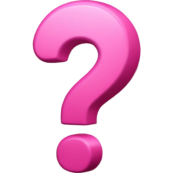 question mark pink emoji