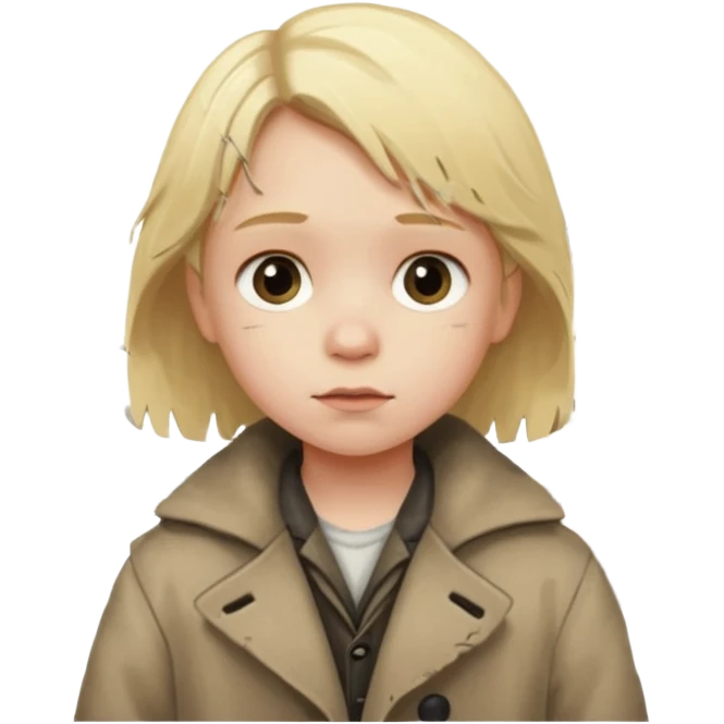 You are a poor child in a small German town, waking each day to the cold streets and the echo of factory whistles that never seem to stop. emoji