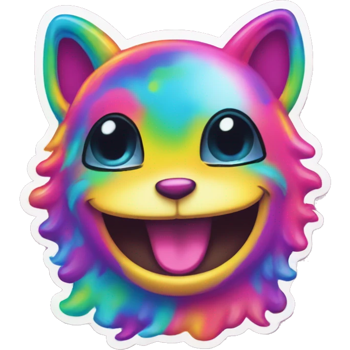 lisa frank smiley sticker emoji