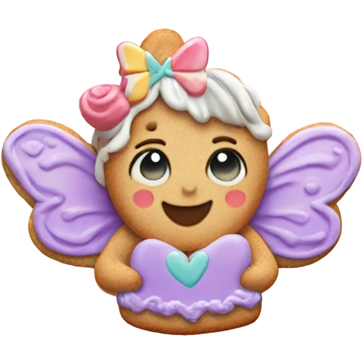 cookie heart with fairy emoji