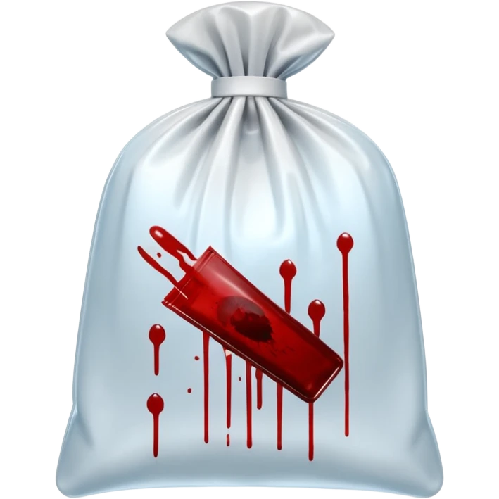 3D render ofForensic Evidence inside a clear plastic evidence bag, sterile lighting, forensic crime scene aesthetic, plastic reflection. emoji