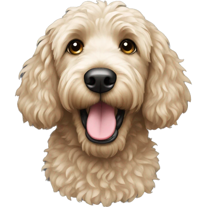 Black golden doodle  emoji