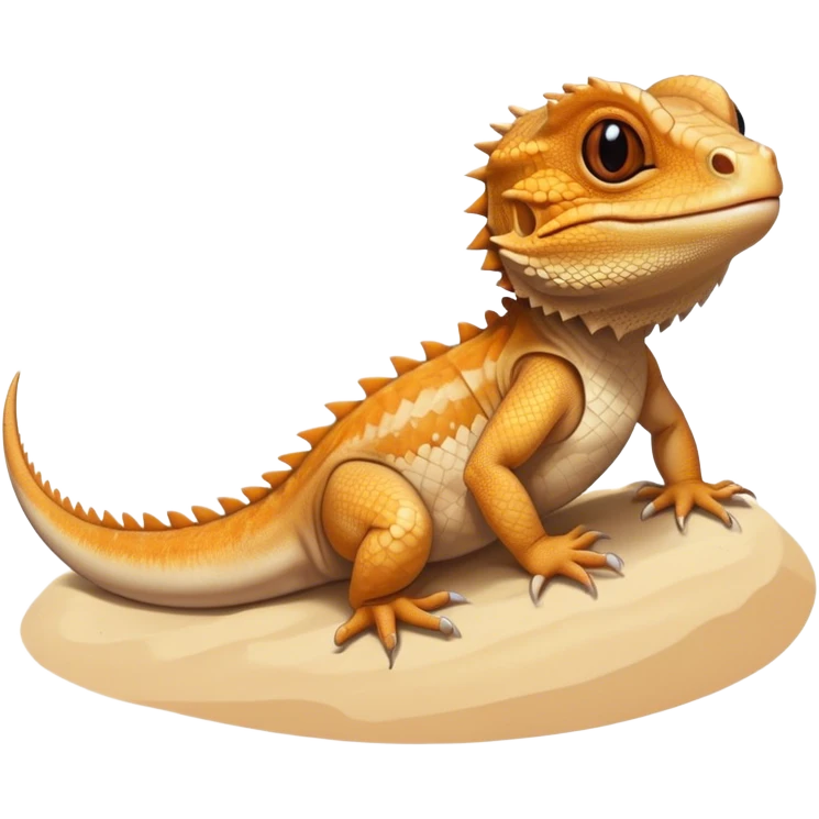 Bearded dragon at the beach  emoji