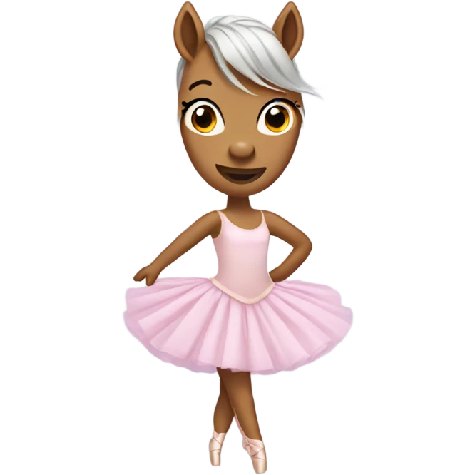 Horse in a ballet dress emoji