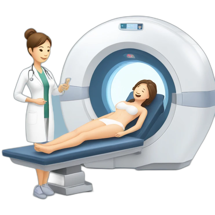 Posh-Radiologist-performing-breast-mri-to-woman emoji