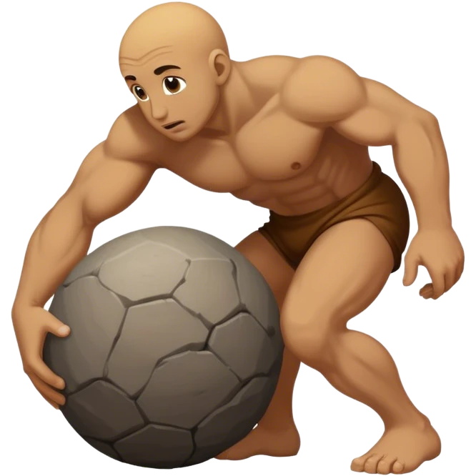 sisyphus pushing ball emoji