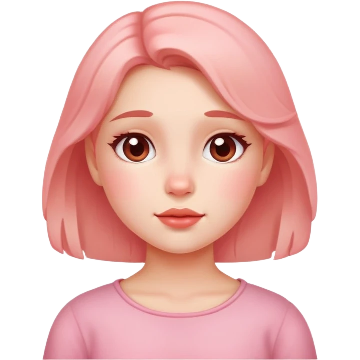 A young girl blushing dangerously  emoji