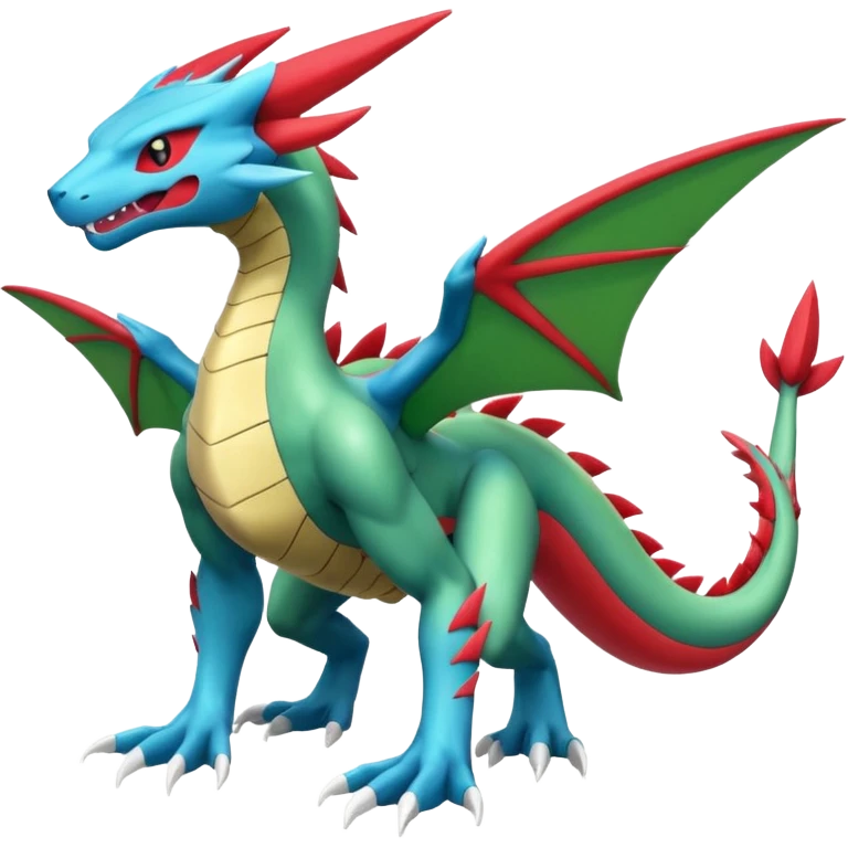 Zeraora-Flygon-Salamence-fusion (full body) emoji