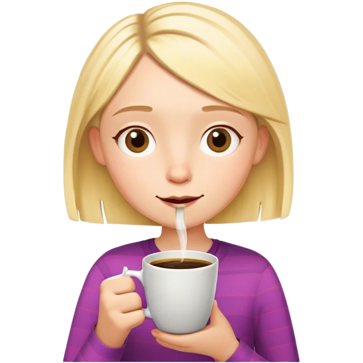 lola from charlie and lola drinking coffee emoji