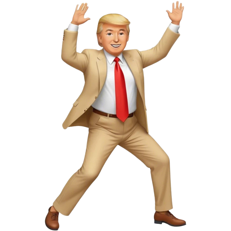donald trump hitting the griddy dance emoji