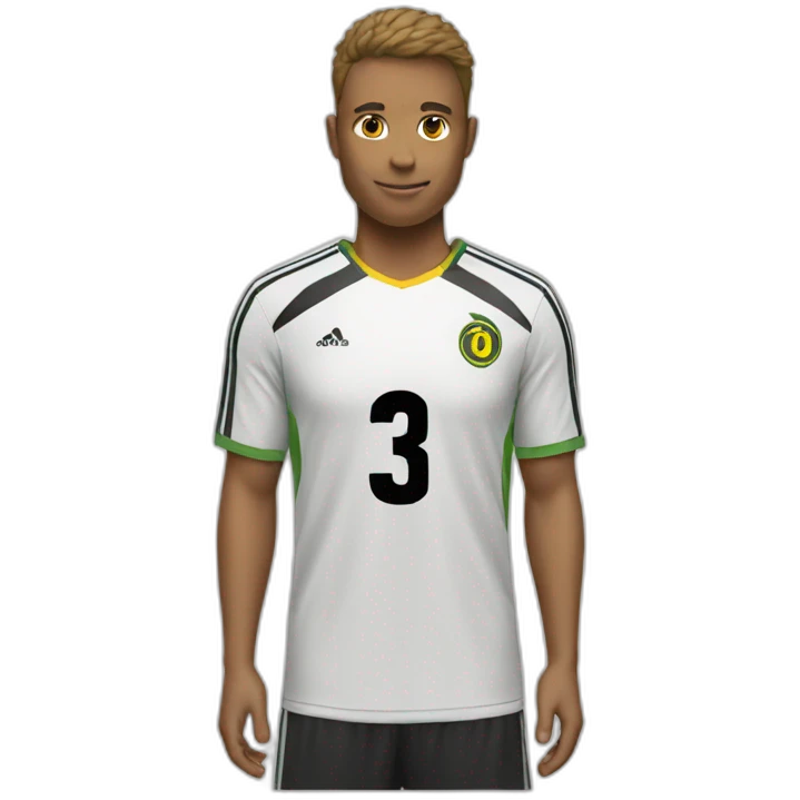 Soccer shirt with number 3 emoji