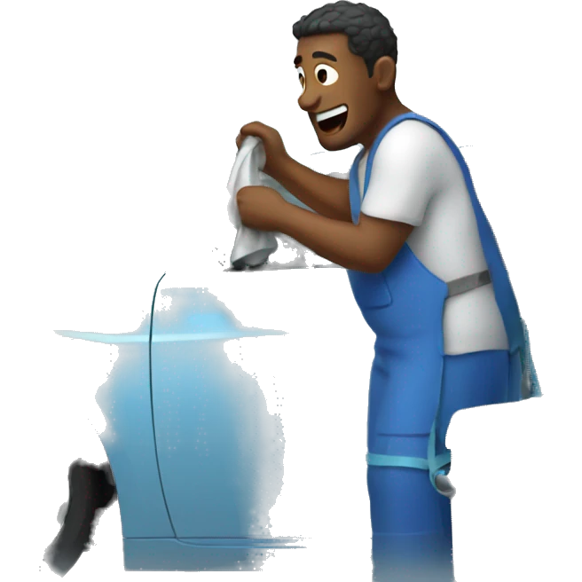 man washing a car emoji