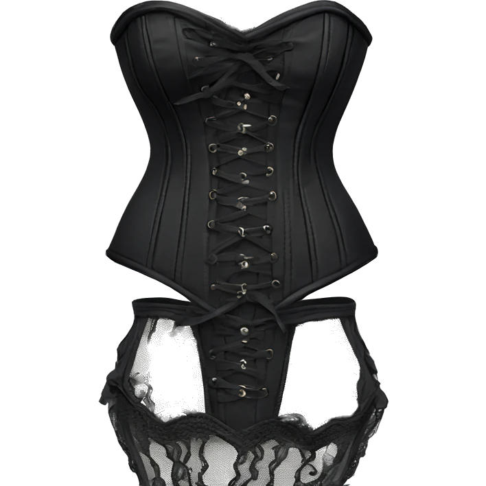 gothic lace corset black emoji