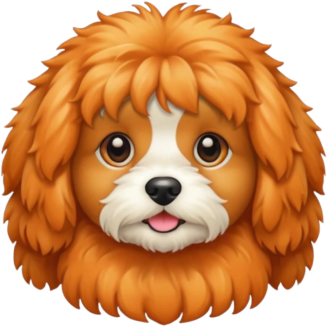 Cavapoo  apricot no white at all all orange  emoji