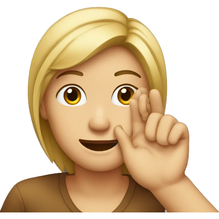 Emoji placing hand behind ear emoji