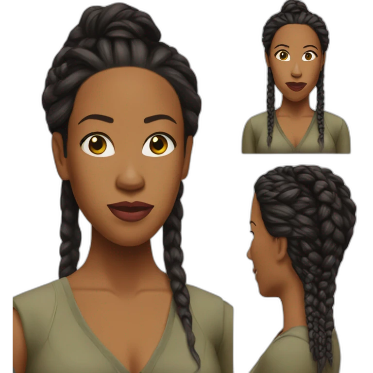 regina king head only no neck braids emoji