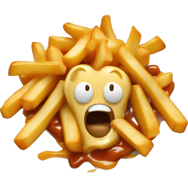 Poutine qui mange de la poutine emoji