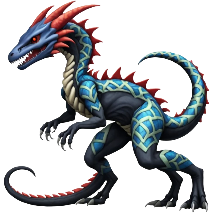  Venom-Vernid-Sergal-Marowak-Salandit-Xenomorph-hybrid-fantasy-creature (full body) with patterns emoji