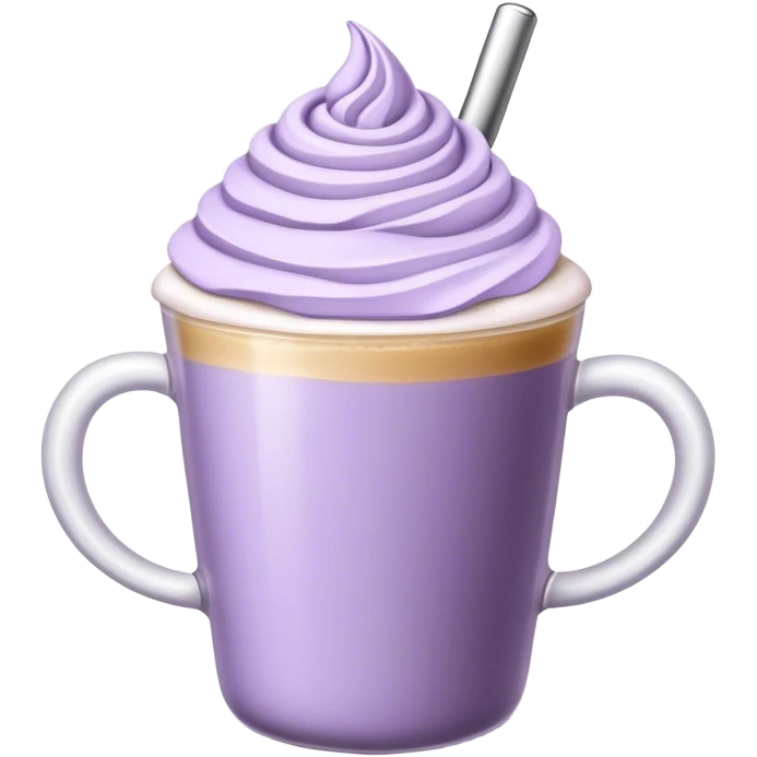 Lavender latte emoji