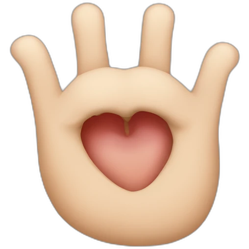 Doigts qui font un cœur emoji