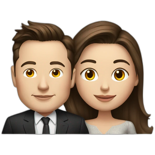 Elon musk and his wife emoji