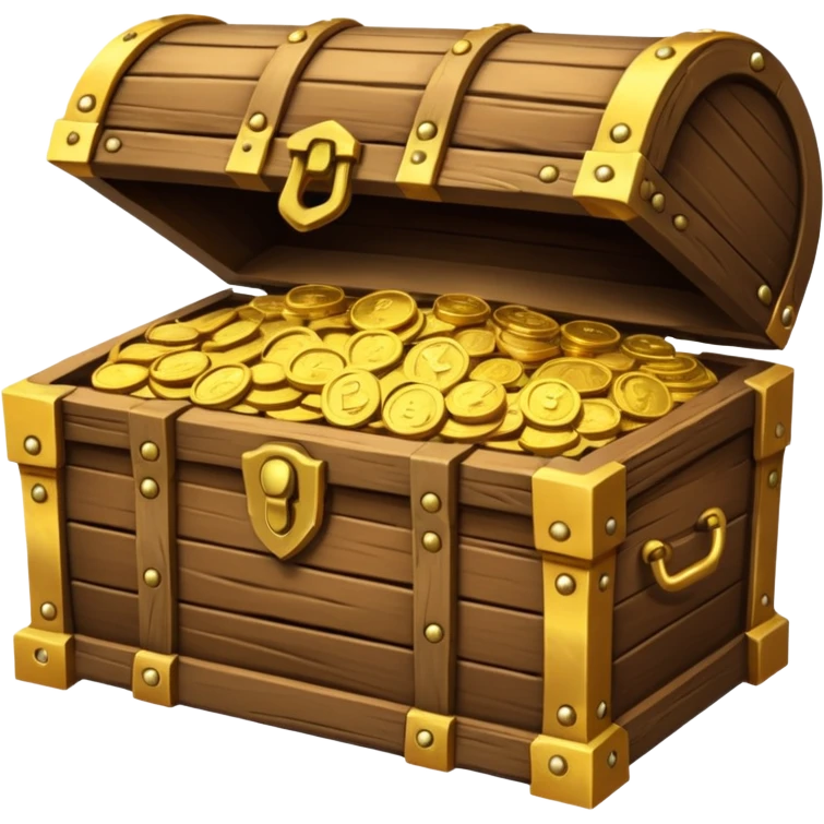 a treasure chest overflowing with Arab currency emoji