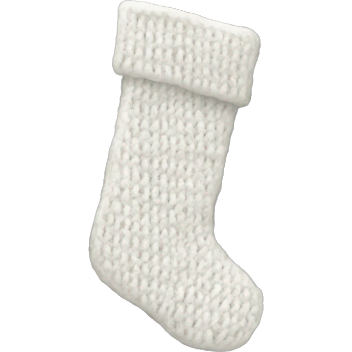 white knit christmas stocking emoji
