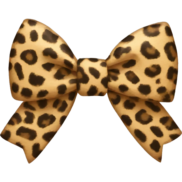 Leopard print bow  emoji