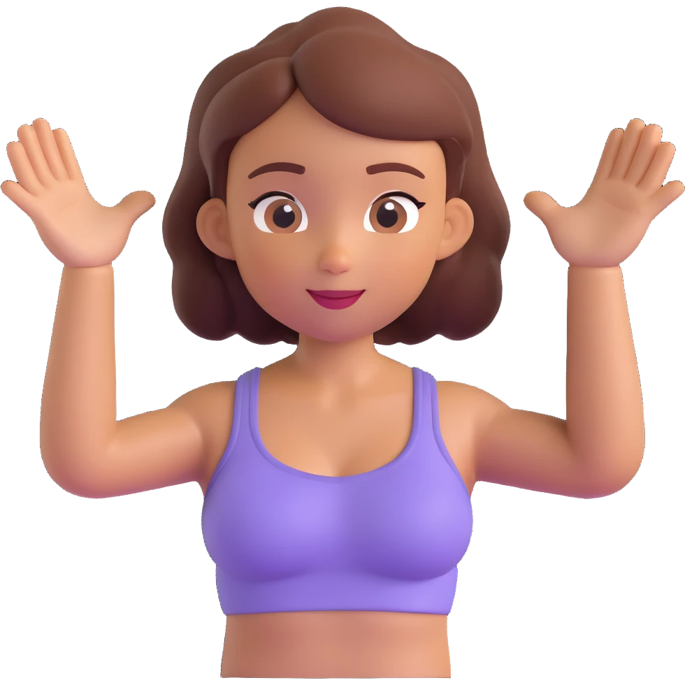 Slightly increase the volume of the upper body of the girl, spread them far apart from each other, make the skin color the same for both characters, keep the cartoonish 3D style. emoji