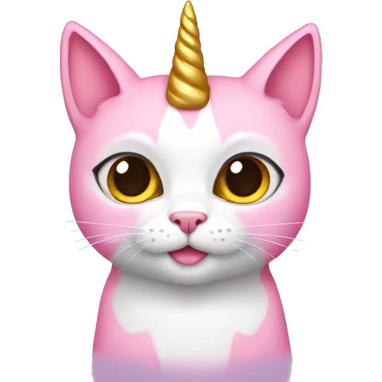 Pink princess-cat with unicorn horn emoji