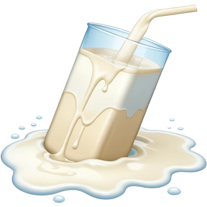 white milk spill on floor emoji