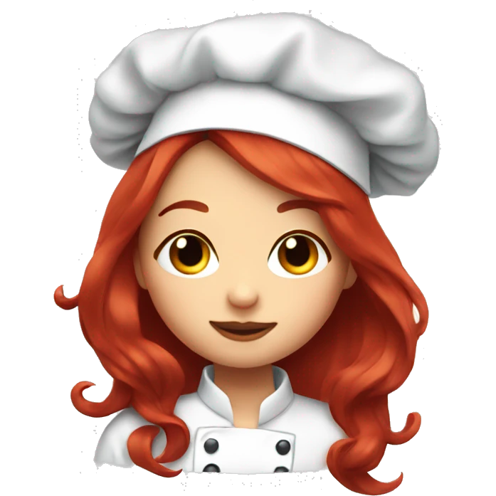 Dreamy girl, red hair doing chefs kiss emoji