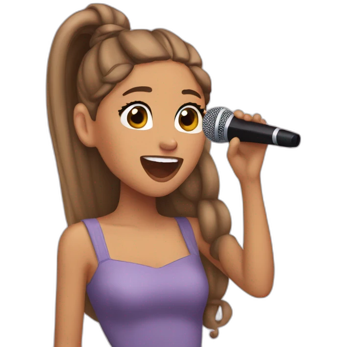 Ariana Grande singing emoji