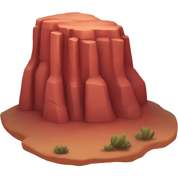 Red mesa rocks emoji