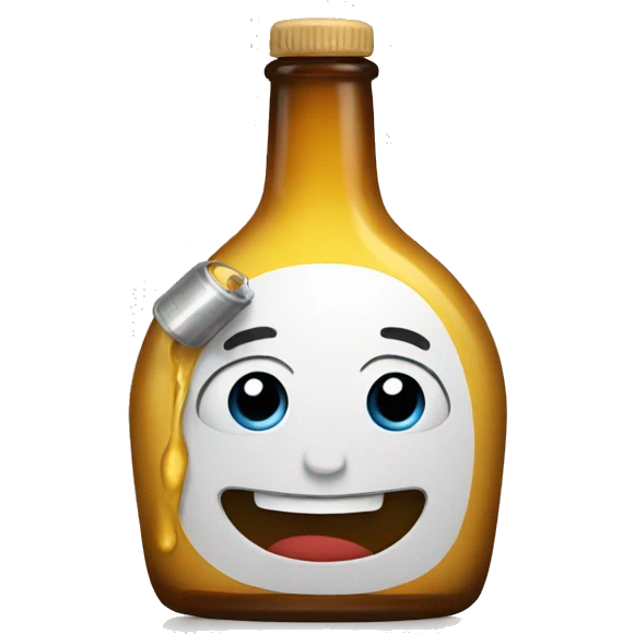 emoji with bottle emoji