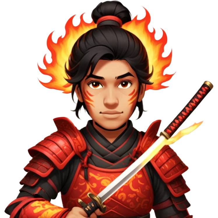 Fire-Wielding Samurai emoji