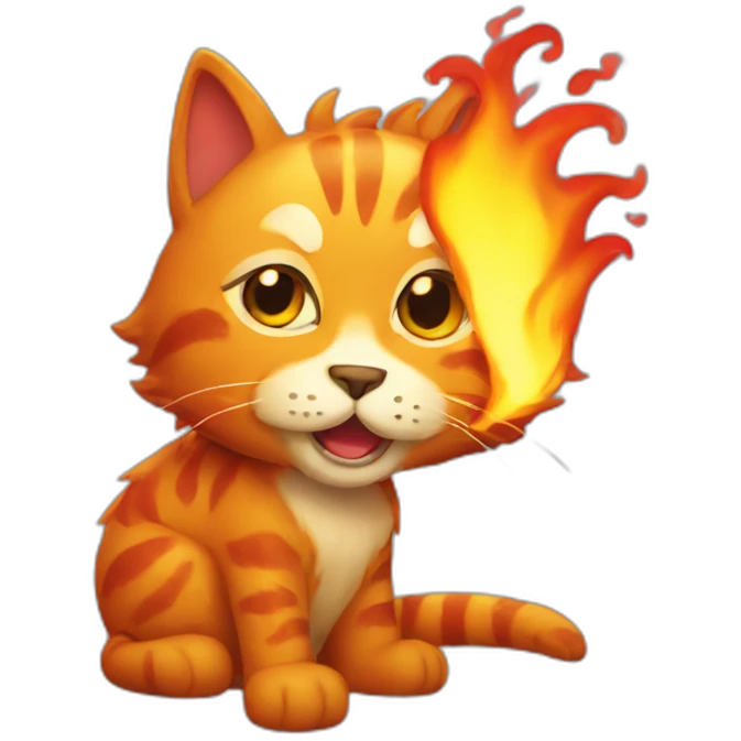 fire cat emoji