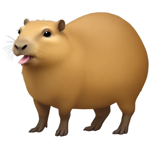 capybara with ducklng on nose emoji