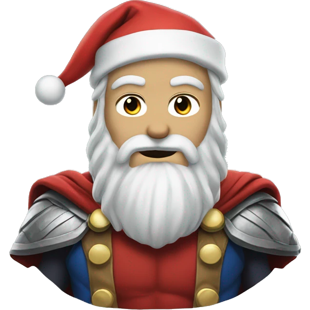 Santa Claus Thor with rainbow beard emoji
