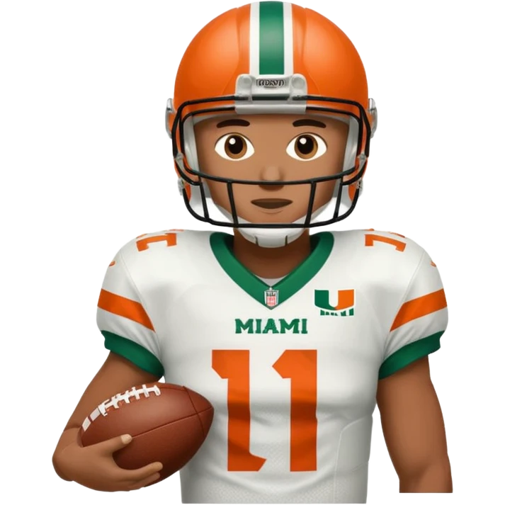 football player for the university of miami wearing number 11 emoji