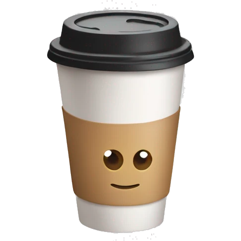 Plain coffee takeaway cup emoji