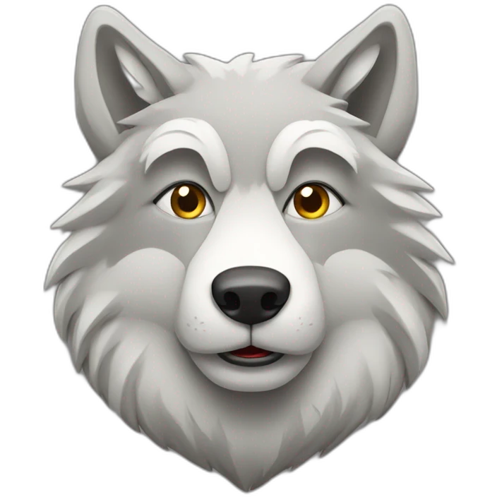 Loup sur montagne emoji
