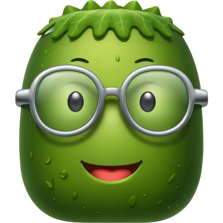 Pickle wearing glasses  emoji